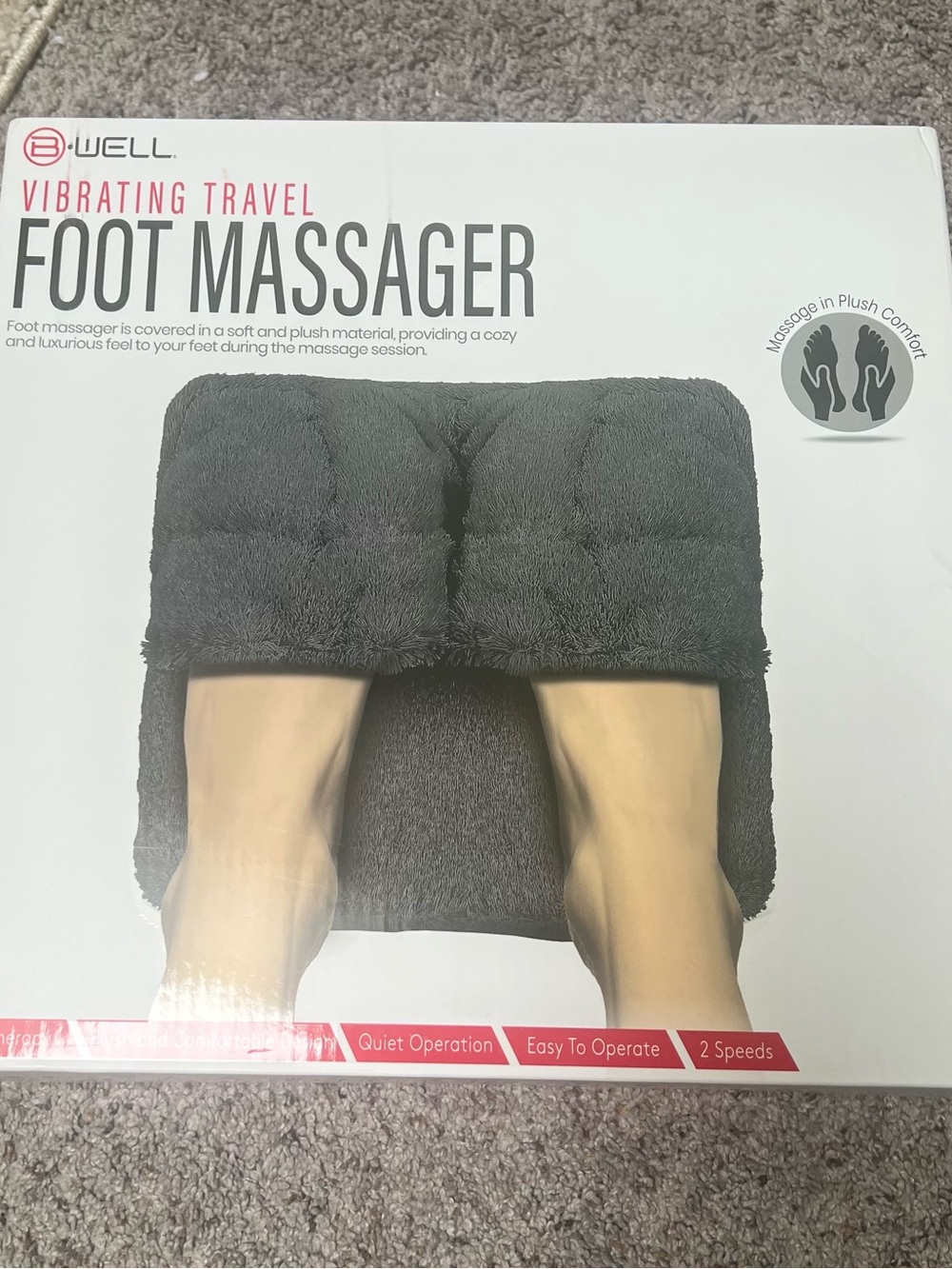 BWell Vibrating Travel Foot Massager